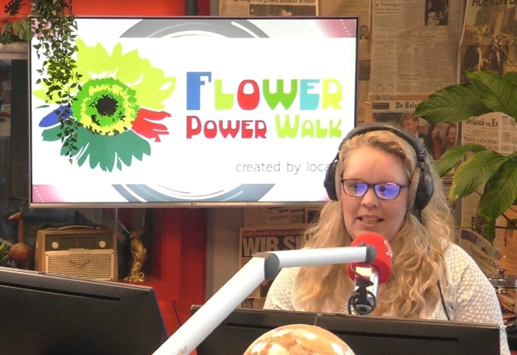 Radio interview door omroep Flevoland nav preview Flower Power Walk-expo